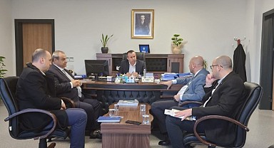 Belediye Başkanı Aydın Ulaşım Daire Başkanı Rüştü Şanlı’yı Ziyaret Etti